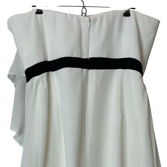 Social Bridesmaids Strapless NU-Georgette Dress Ivory 8174BL Women's 16 NWT - Picture 5 of 10